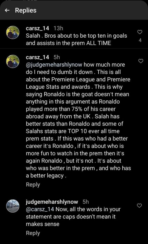 salah vs ronaldo debate